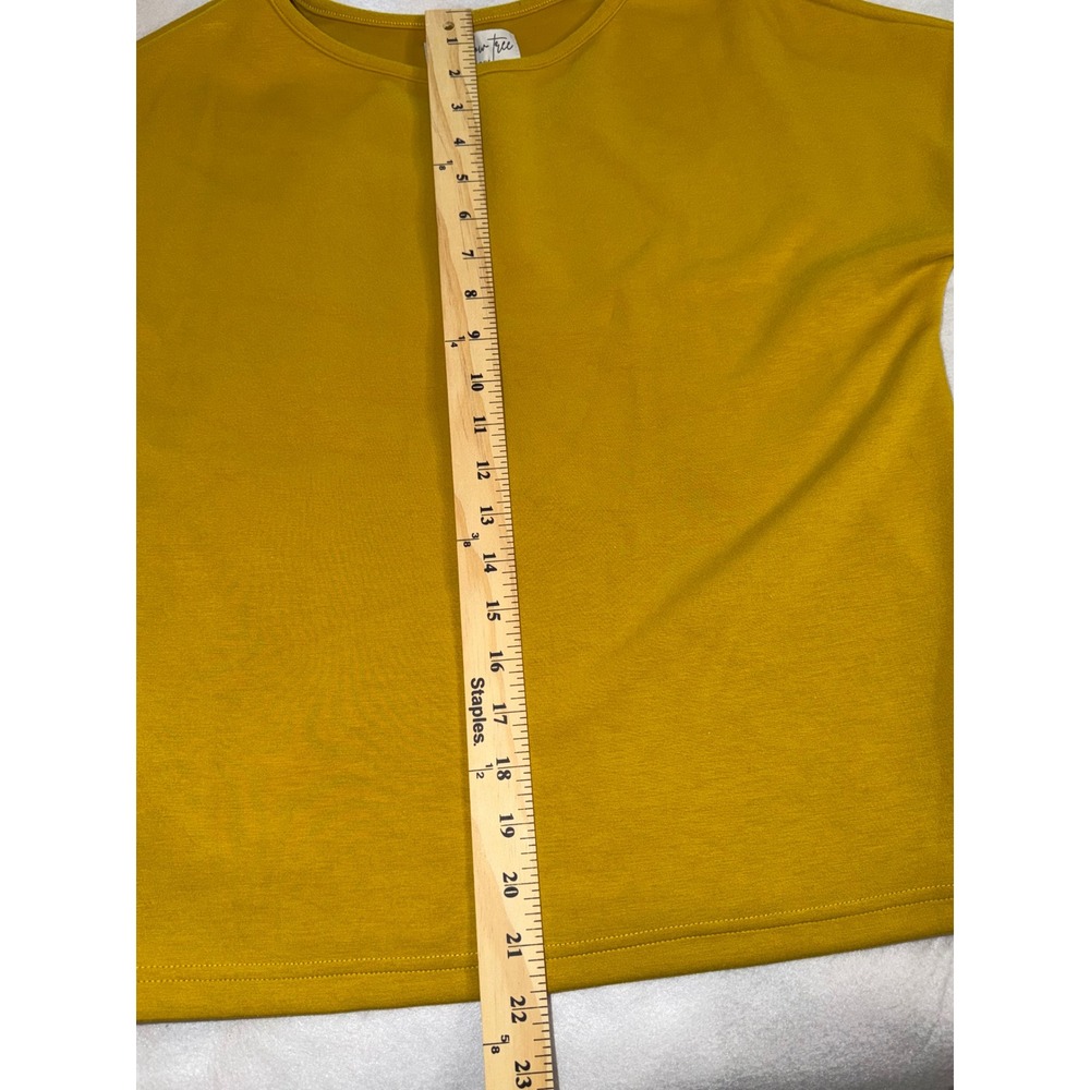 The Willow Tree Boutique Long Sleeve Top Women XS Mustard Yellow Drop Shoulder - Picture 5 of 7